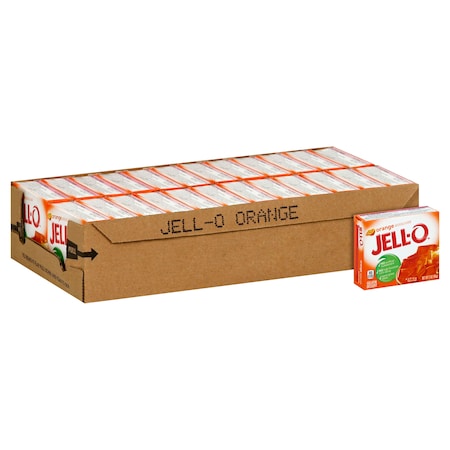 Jell-O Jell-O Instant Powdered Orange Gelatin Dessert 3 oz., PK24 00043000200742